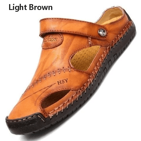 Soft Leather Men's Breathable Outdoor Sandals