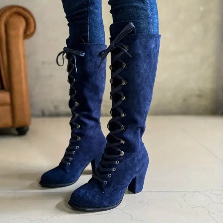 Women's Comfortable Heeled Knee-High Boots