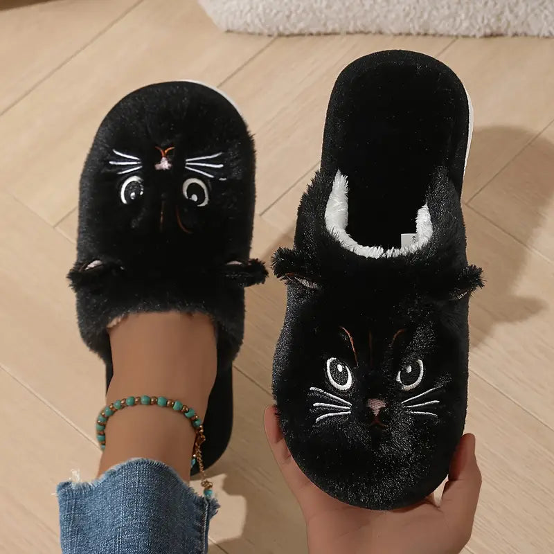Women’s Cozy Kitty Plush Slippers