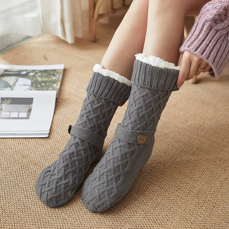 Women’s Ultra-Thick Knit Non-Slip Home Slipper Socks