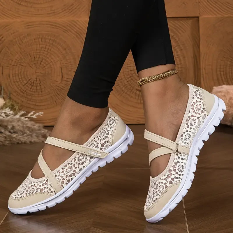 Women's Elegant Lace Breathable Slip On Orthopaedic Sneakers