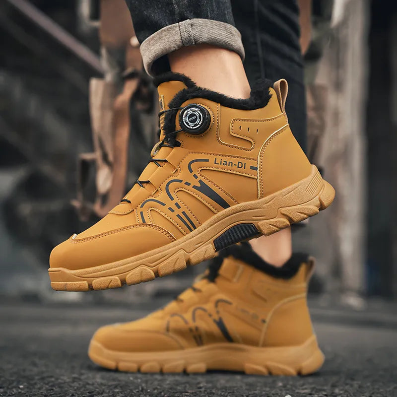 Men’s Waterproof Orthotic Grip Winter Work Trainers