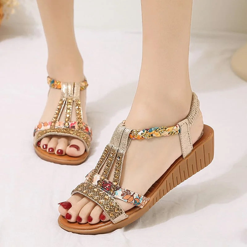 Women's Rhinestone Open Toe Orthopaedic Sandals