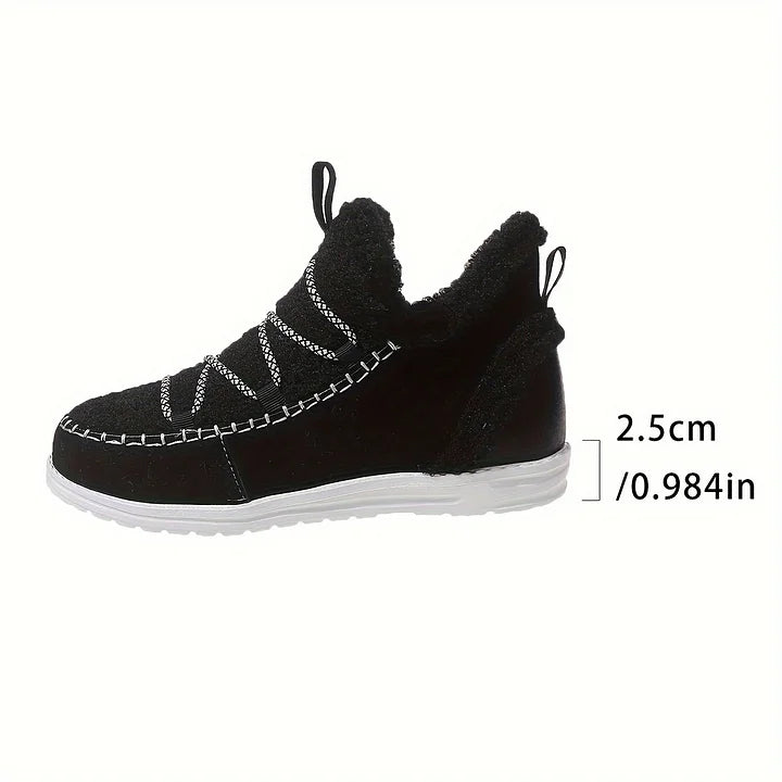 Women’s Fluffy Plush Patchwork Winter Boots