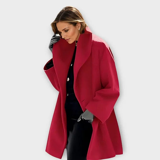 Women’s Elegant Wool-Blend Scandinavian Style Coat