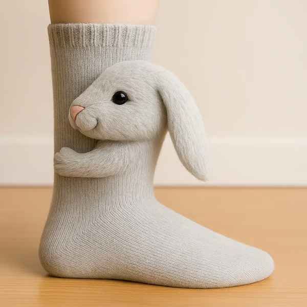 Cosy 3D Knit Animal Novelty Socks