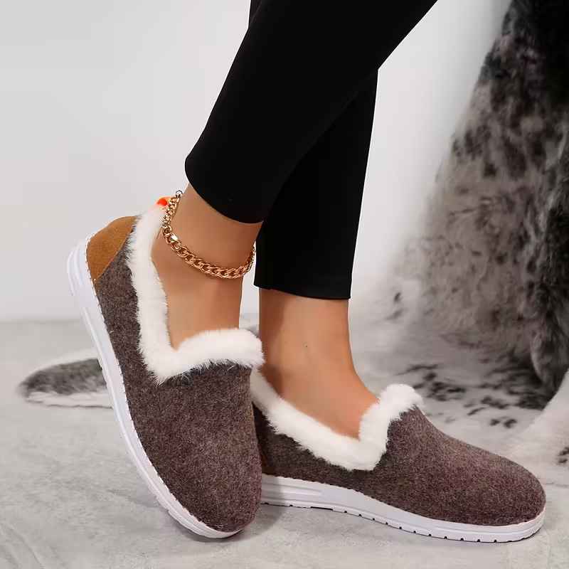 Women’s Cosy Plush-Lined Winter Penny Loafers