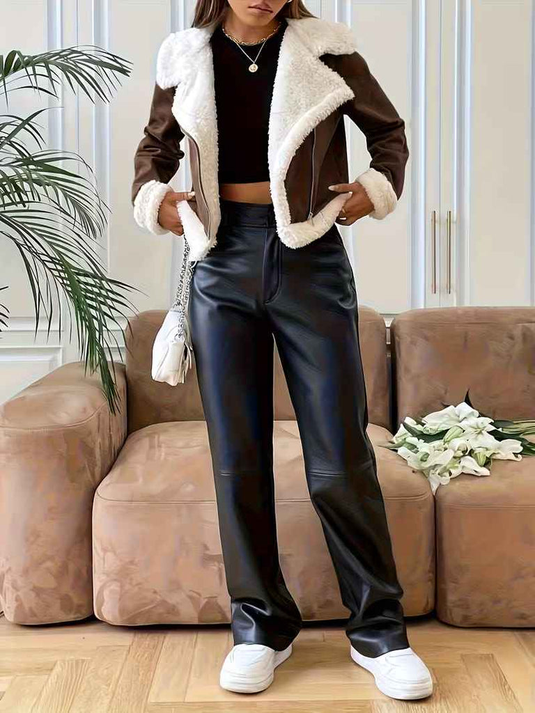 Women’s Elegant Winter Zip-Front Tailored Coat