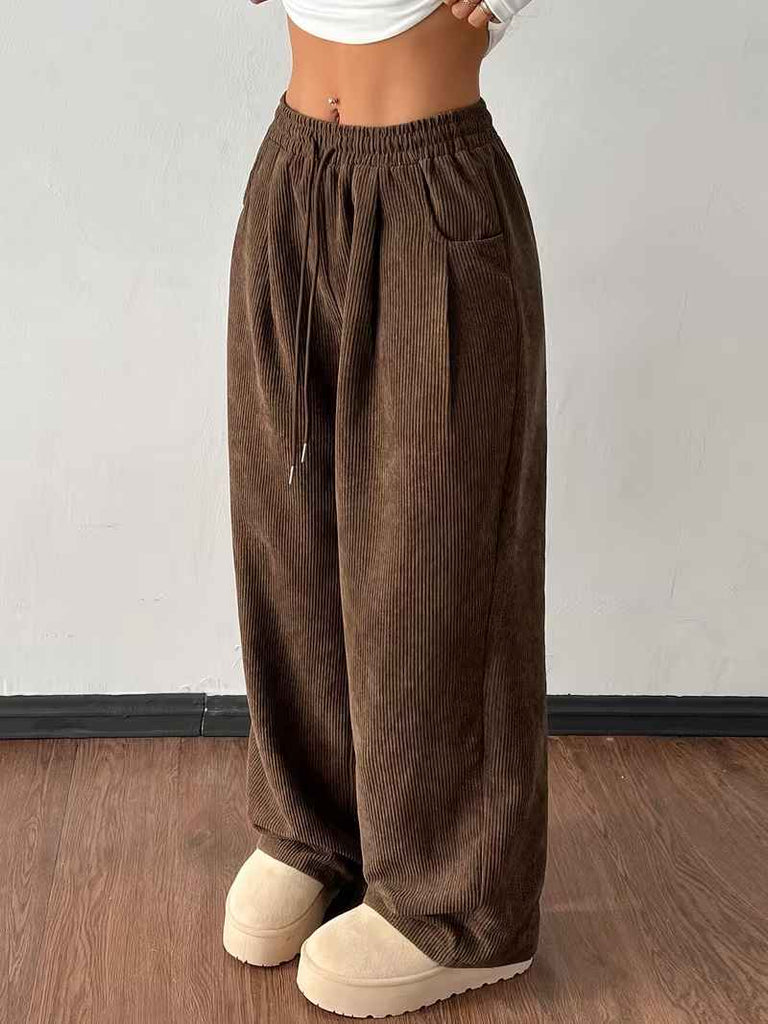 Women’s Relaxed Straight-Leg Corduroy Trousers