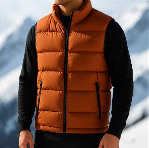 Men’s Padded Technical Zip-Pocket Layering Vest