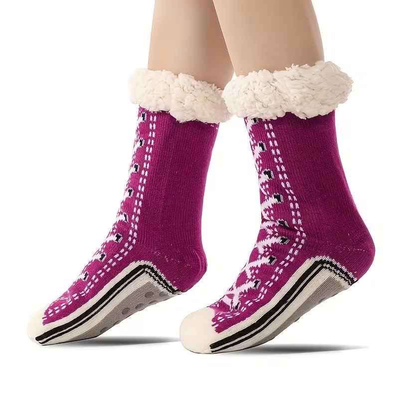 Women's Ultra-Thick Non-Slip Faux-Shoe Warm Home Socks