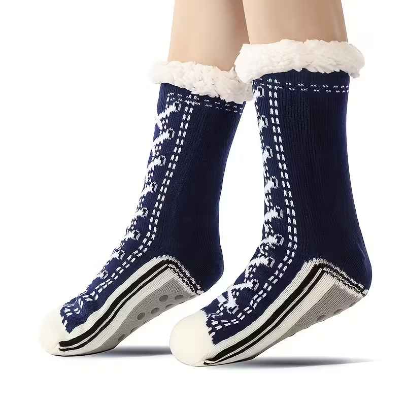 Women's Ultra-Thick Non-Slip Faux-Shoe Warm Home Socks
