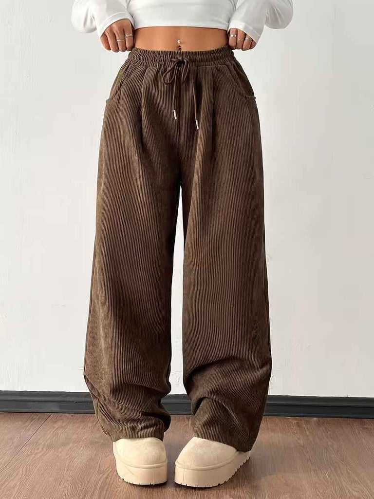 Women’s Relaxed Straight-Leg Corduroy Trousers