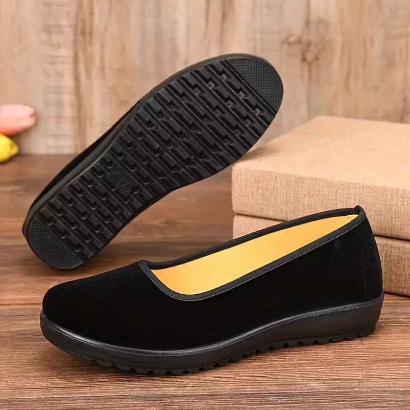 Women’s Round-Toe Elastic Slip-On Everyday Loafer Trainers