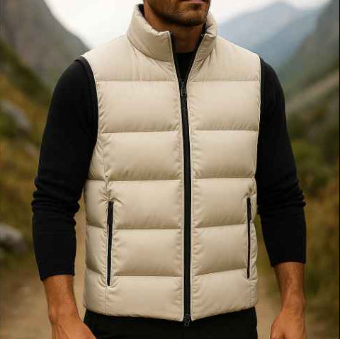 Men’s Padded Technical Zip-Pocket Layering Vest