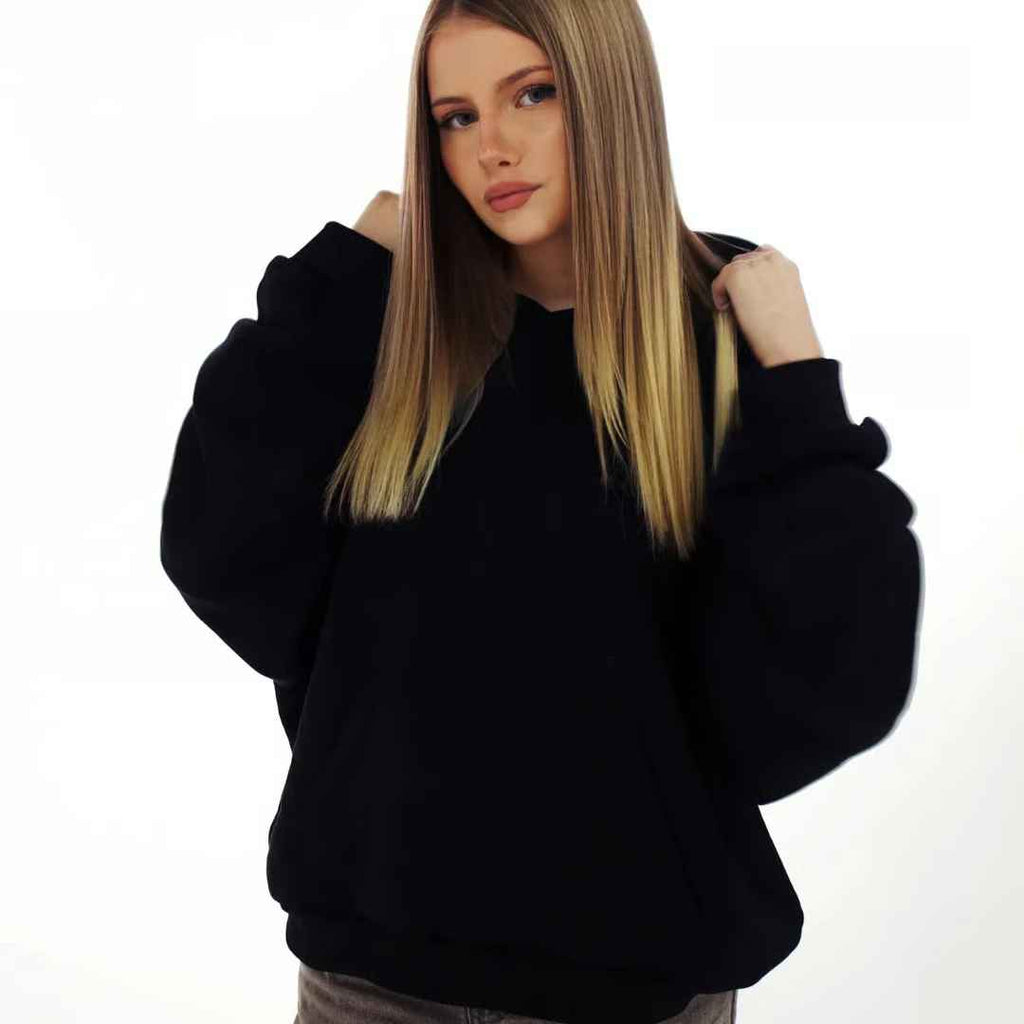 Women’s Glitter-Mesh Open-Back Hoodie