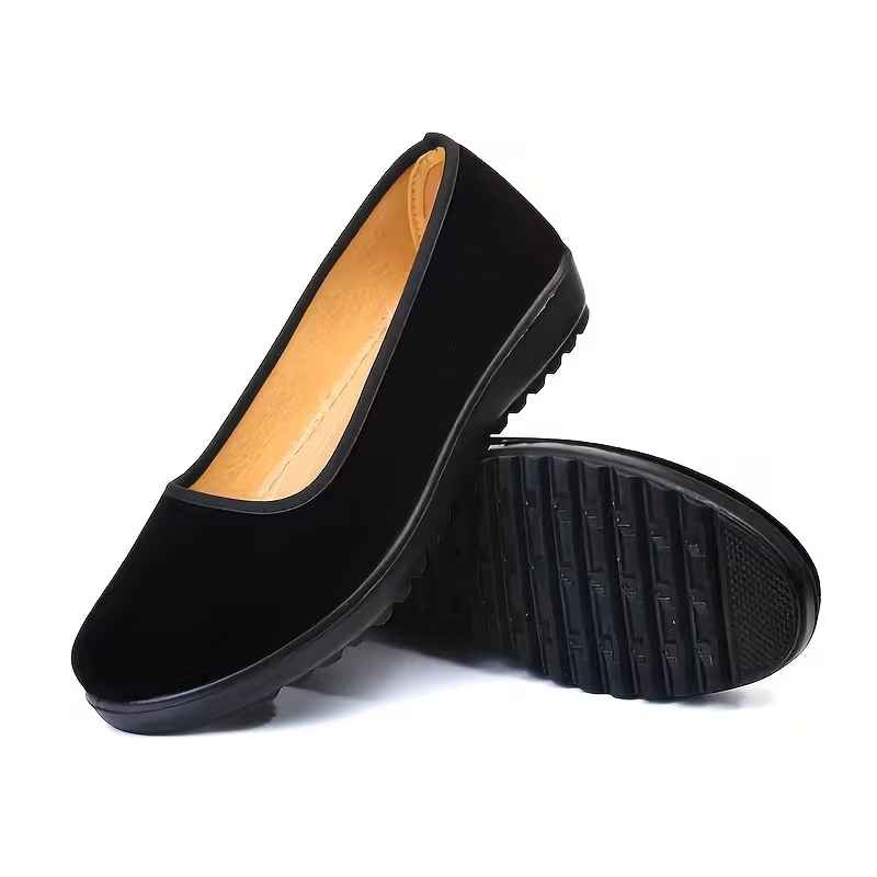 Women’s Round-Toe Elastic Slip-On Everyday Loafer Trainers