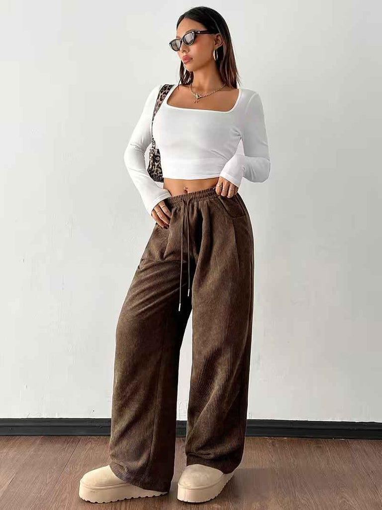 Women’s Relaxed Straight-Leg Corduroy Trousers