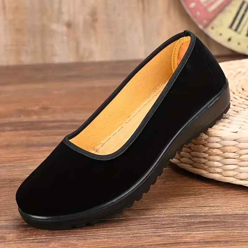 Women’s Round-Toe Elastic Slip-On Everyday Loafer Trainers