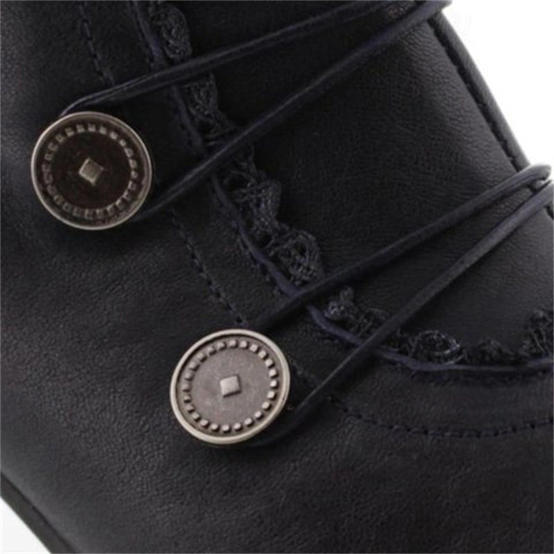 Women's Victorian Lace-Trimmed Button Ankle Boots