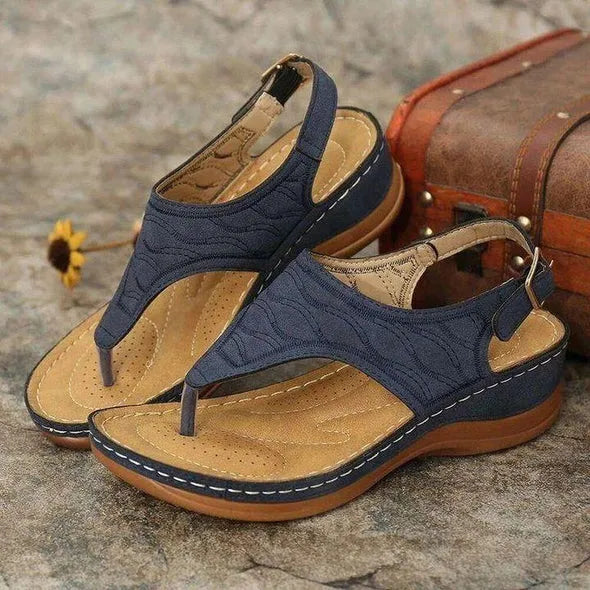 Embroidered Orthopedic Wedge Sandals
