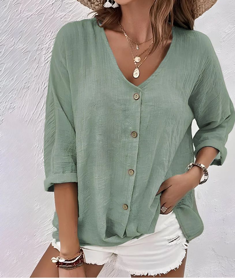 ELEGANT V NECK T SHIRT