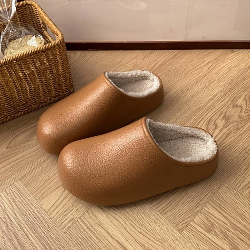 Warm Lined EVA Slip-On House Slippers