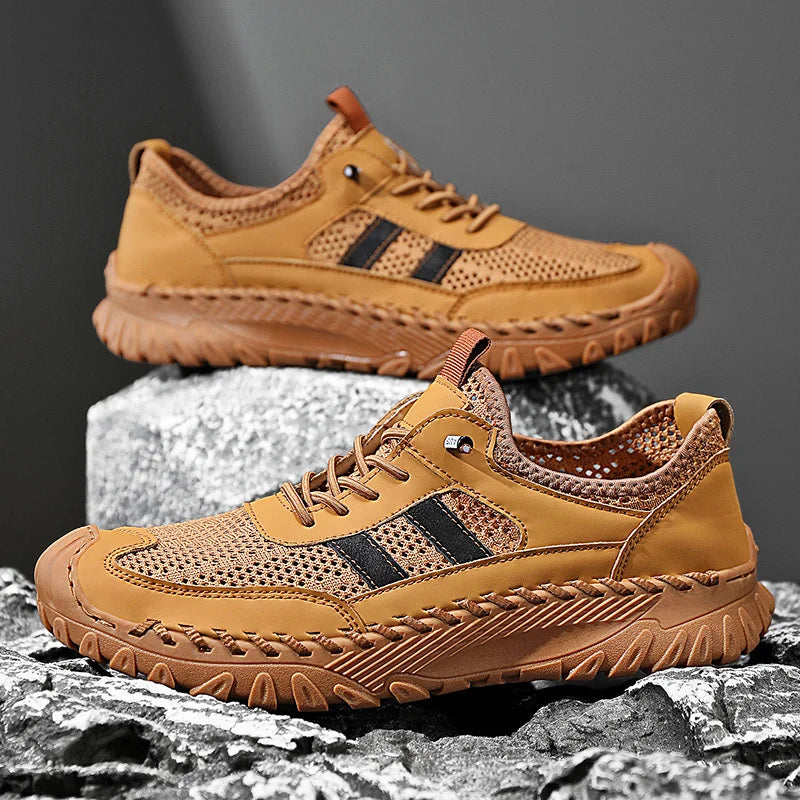 Men's Orthopaedic Leather Slip-On Hiking Shoes