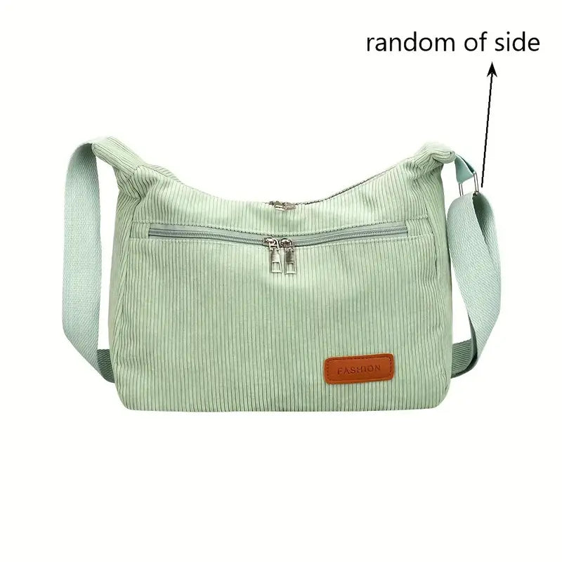 Trendy Corduroy Shoulder Bag