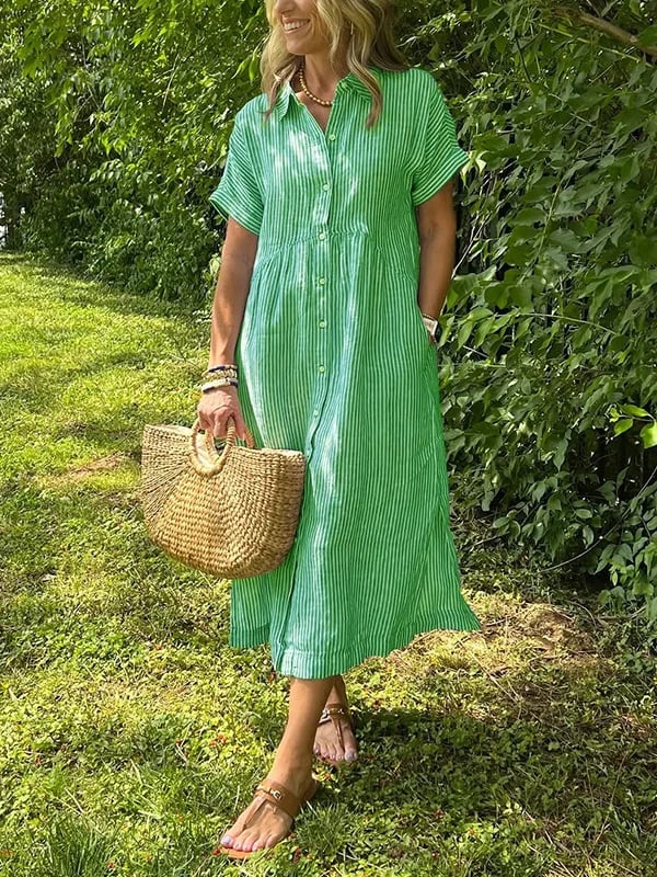 Cotton Blend Summer Maxi Dress