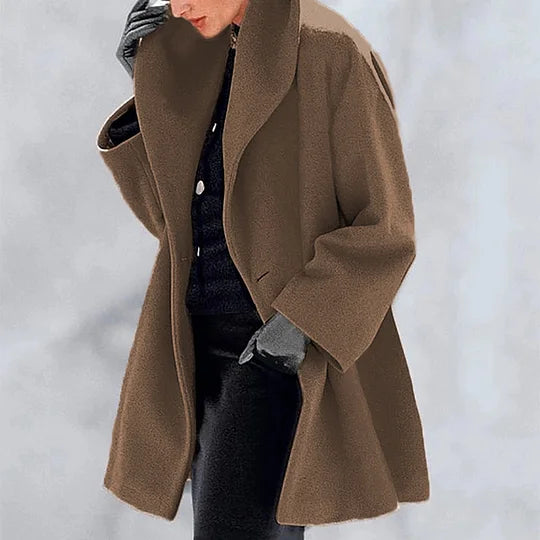 Women’s Elegant Wool-Blend Scandinavian Style Coat
