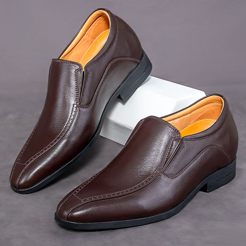 British-Style Pointed Toe Business Slip-Ons