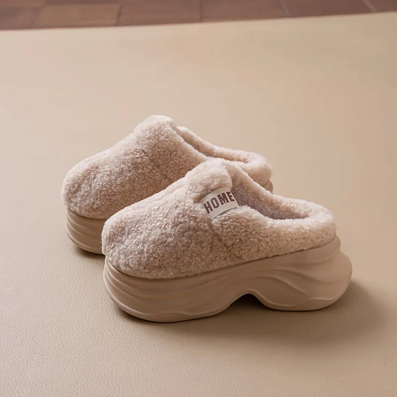Women’s Ultra-Plush Thick-Platform Winter House Slippers