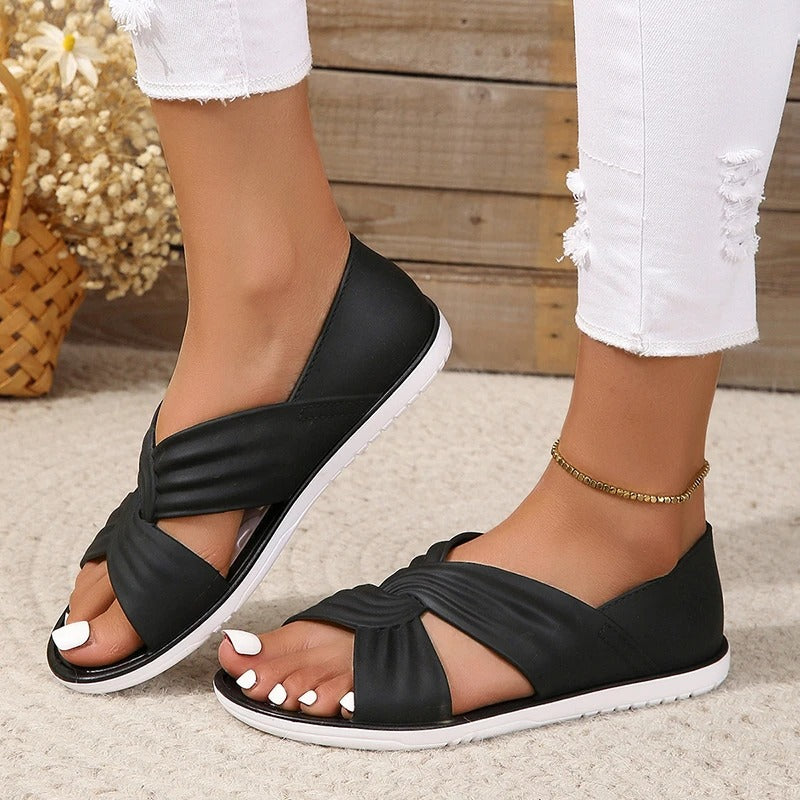 Women's Cross Strap Lightweight Flat Sandals