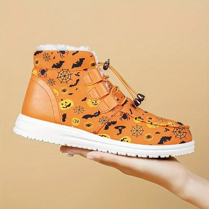 Women's Halloween Print Winter Boots