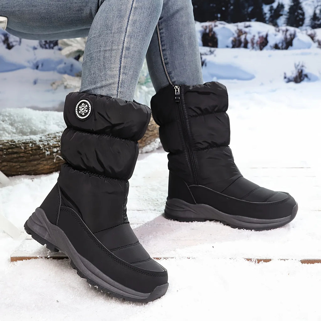 Women’s Water-Resistant Faux-Fur Mid-Calf Snow Boots
