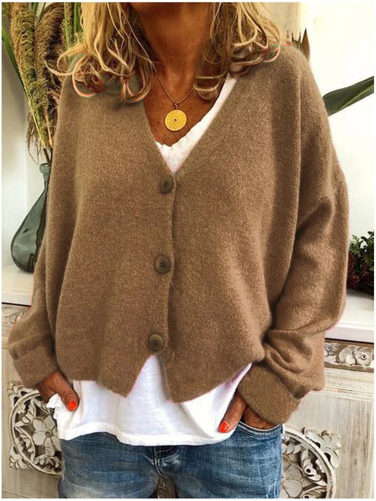Women’s Soft Knit Open-Front Relaxed-Fit Cardigan