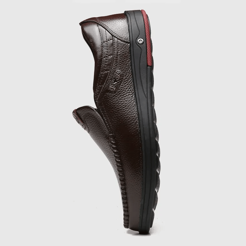 Men’s Leather-Look Slip-On Loafers – Classic Comfort Meets Everyday Elegance