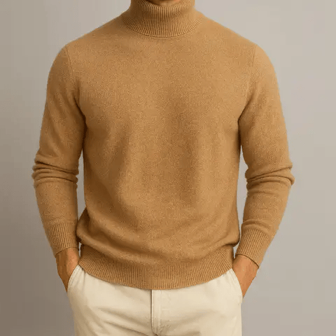 Men’s Soft Knit Turtleneck Comfort Sweater