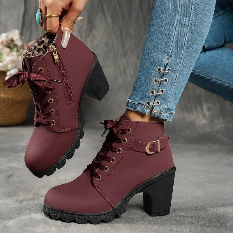 Women’s Orthopaedic Chunky Heel Ankle Boots