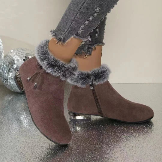 Women’s Faux-Fur Lined Suede Winter Comfort Boots
