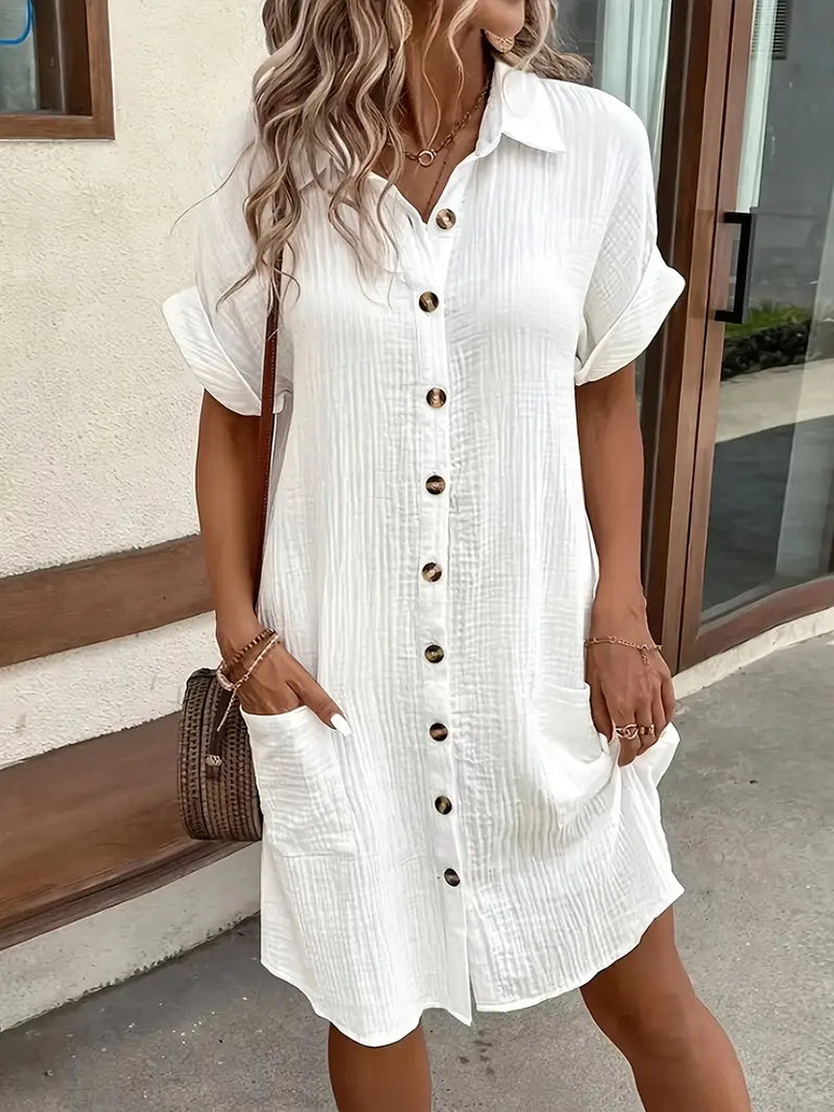 🔥👗Women's minimalist shirt dress