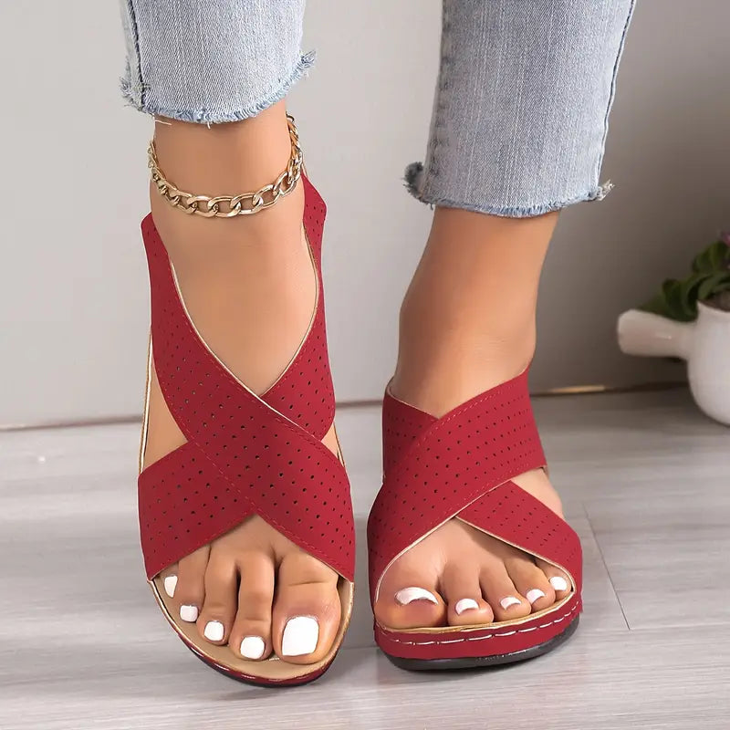 Stylish Crisscross Sandals with Arch Support