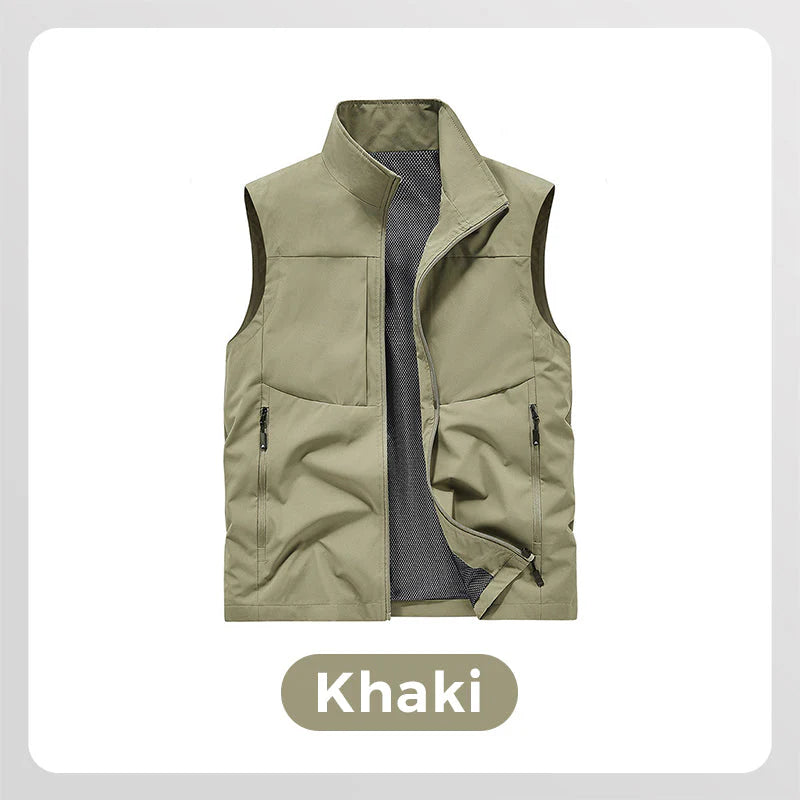 Men’s Waterproof Multi-Pocket Outdoor Utility Vest