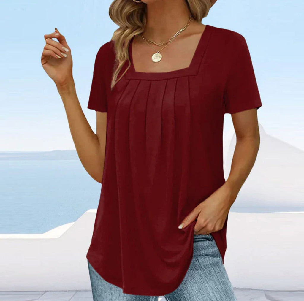 WOMEN'S PLEATED BLOUSE