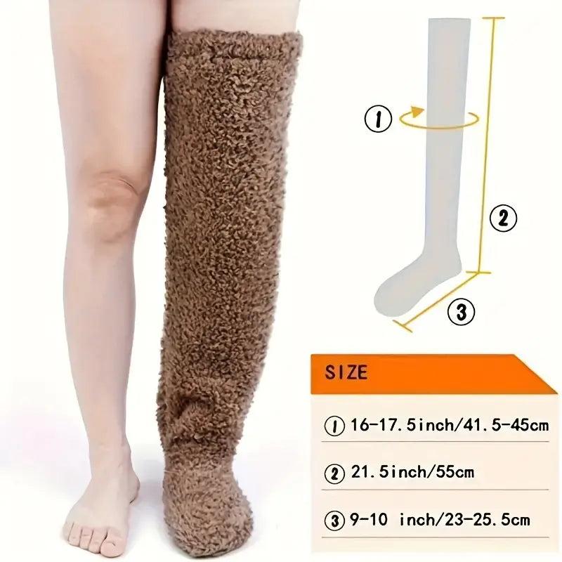 Teddy Legs™ – Cozy High Socks for Girls.