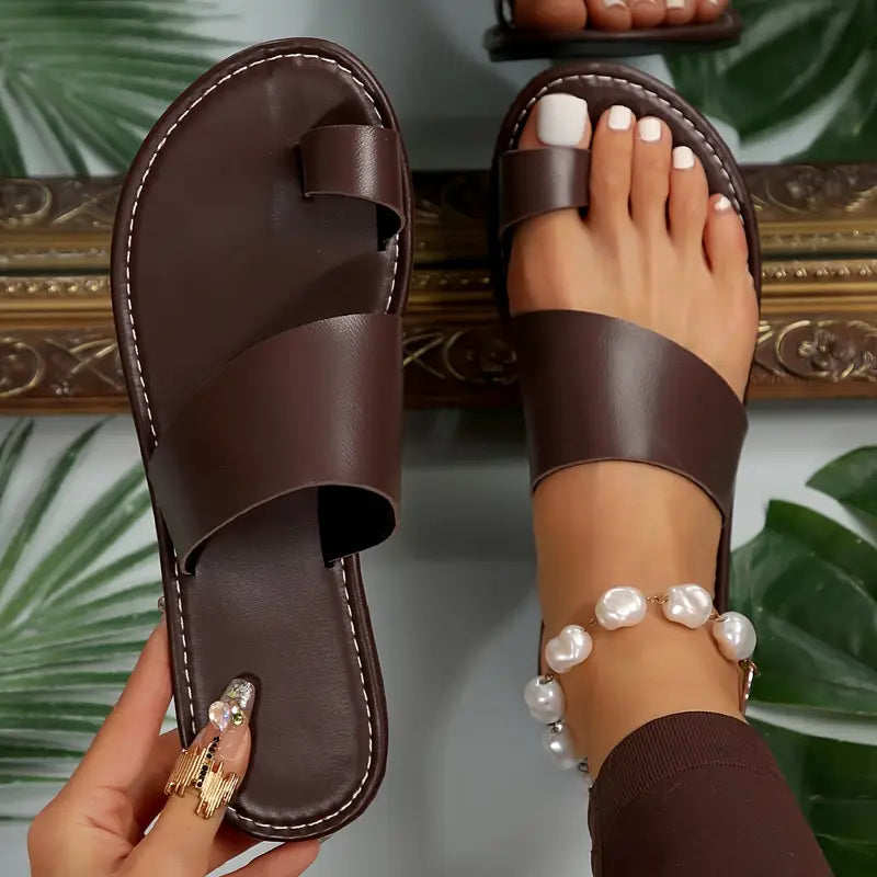Women's Back-Strap Comfort Sandals - Slip-On Round Toe