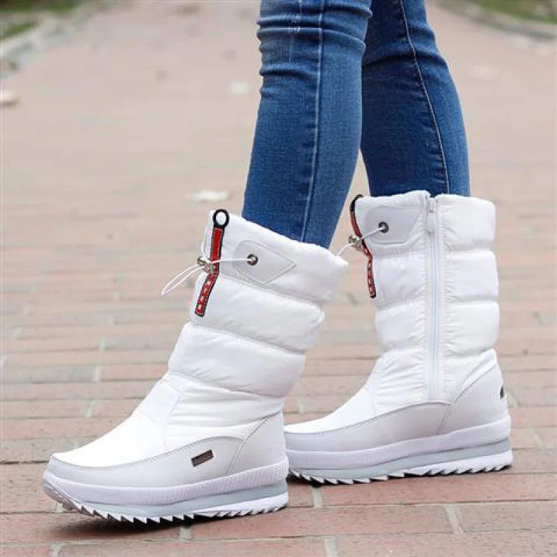 Women's Waterproof Mid-Calf Plush Boots