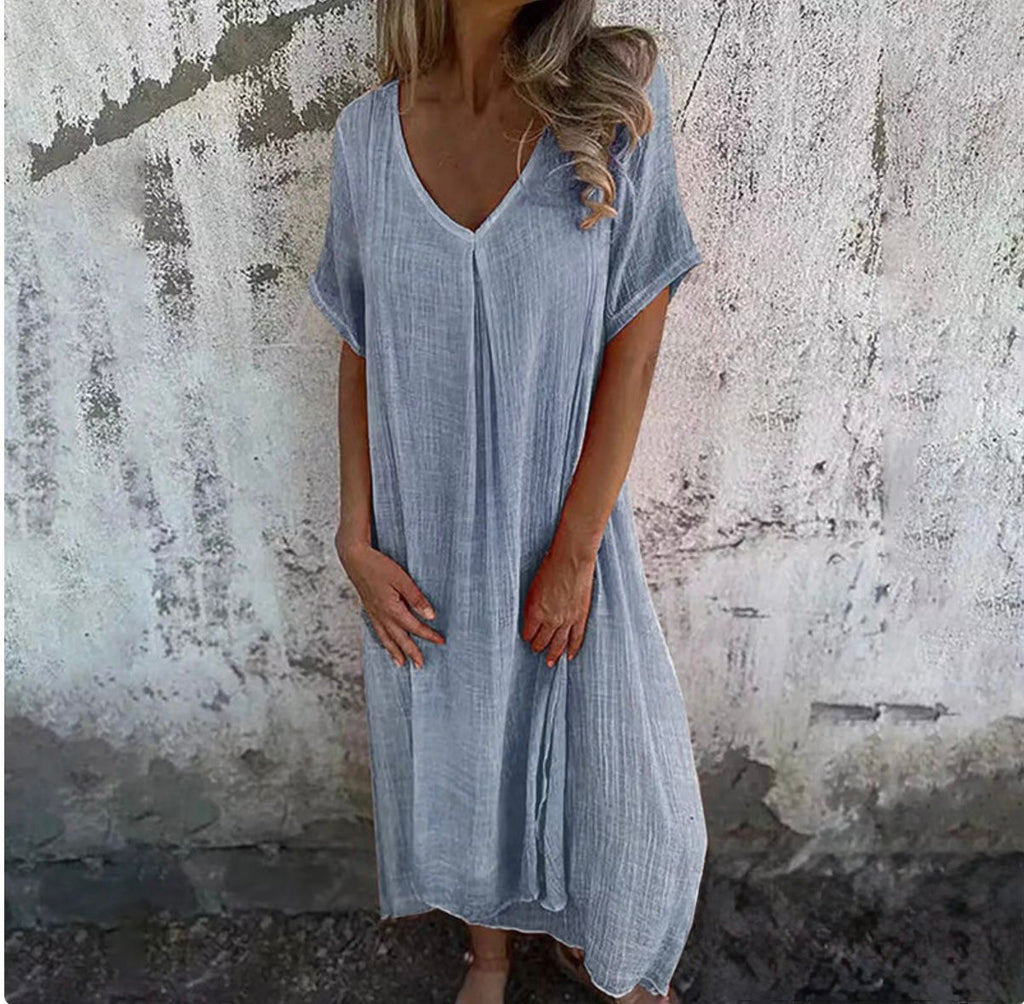 High-quality, comfortable summer dress made of 100% linen🎁