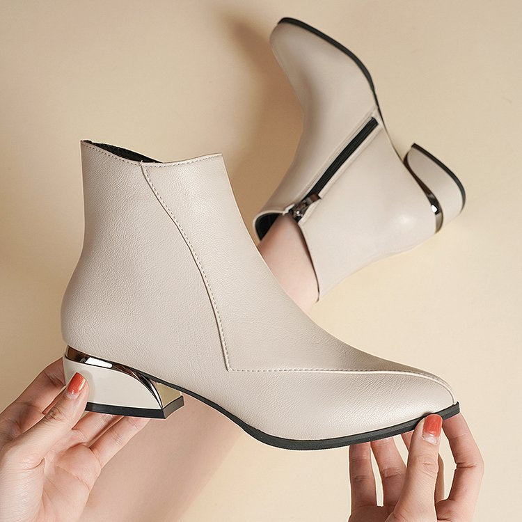 Women's Chunky Low Heeled Ankle Boots